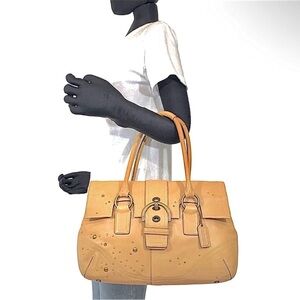 Coach Vintage Rare Soho Studded Flap Swarovski Crystal Buckle 8A31 Leather